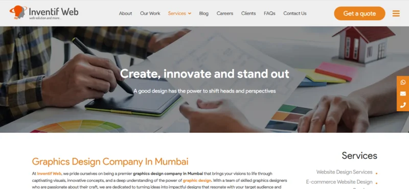 8 Best Graphic Design Companies in Mumbai - 4. InventifWeb — Best for Integrated Graphic & Digital Design