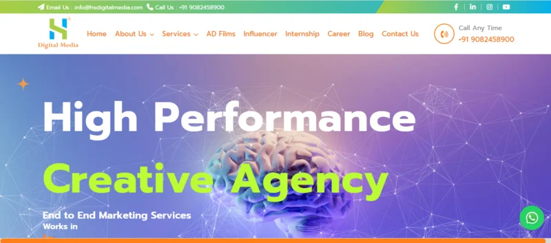 Top 10 Best Digital Marketing Companies in Navi Mumbai - 6. HS Digital Media — Best for Lead Generation