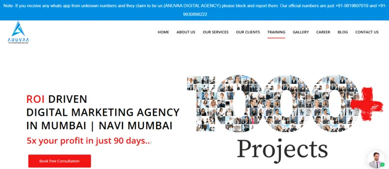 Top 10 Best Digital Marketing Companies in Navi Mumbai - 7. Anuvaa — Best for Performance & Automation