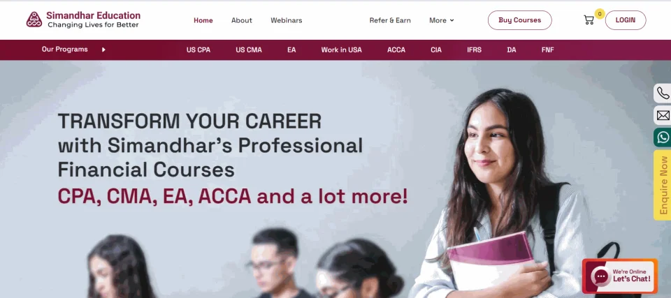 Simandhar Education – Website Design & Development