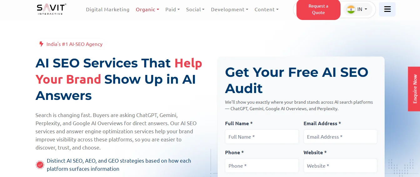 Top 10 Best GEO & AIO Agencies in Mumbai for Higher AI Visibility - 7. Savit Interactive