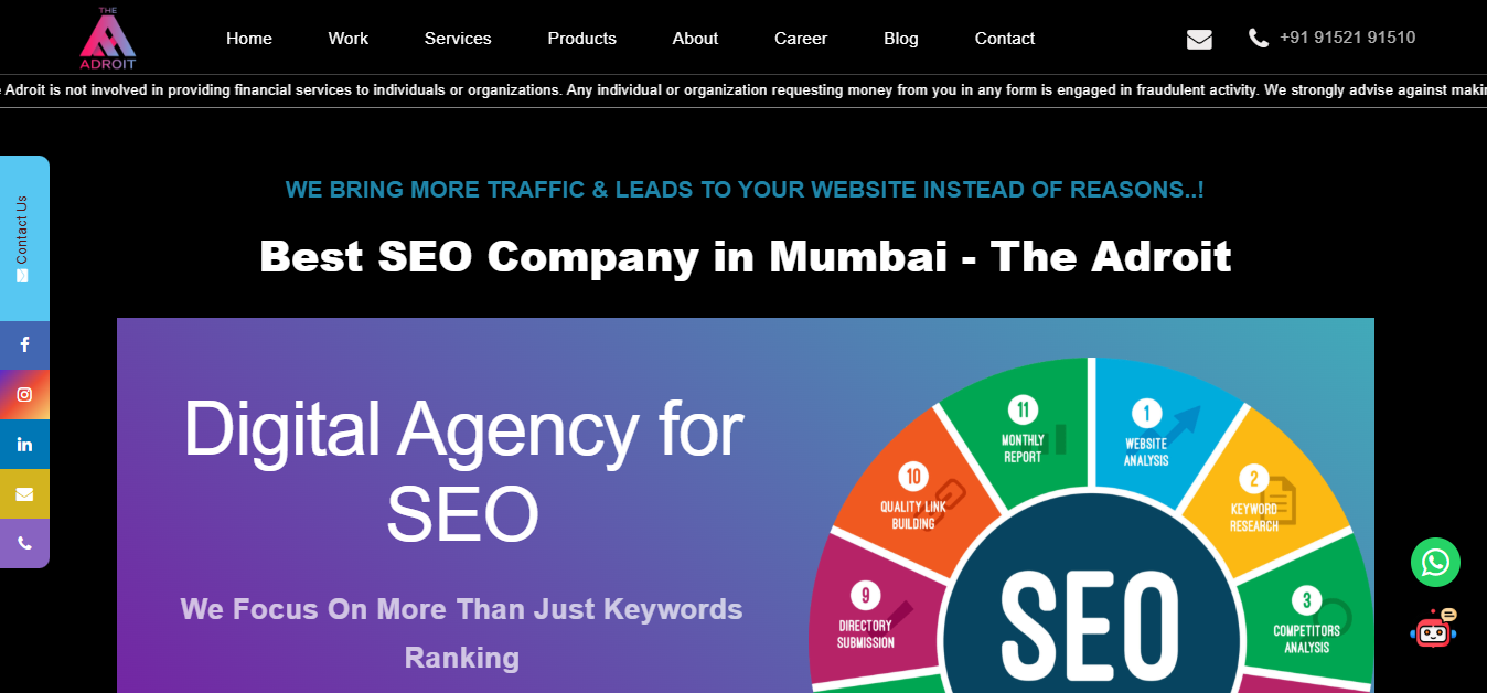 Top 10 Best GEO & AIO Agencies in Mumbai for Higher AI Visibility - 1. The Adroit