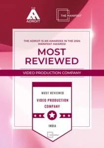 Top The Manifest Video Production Company India 2024 Award