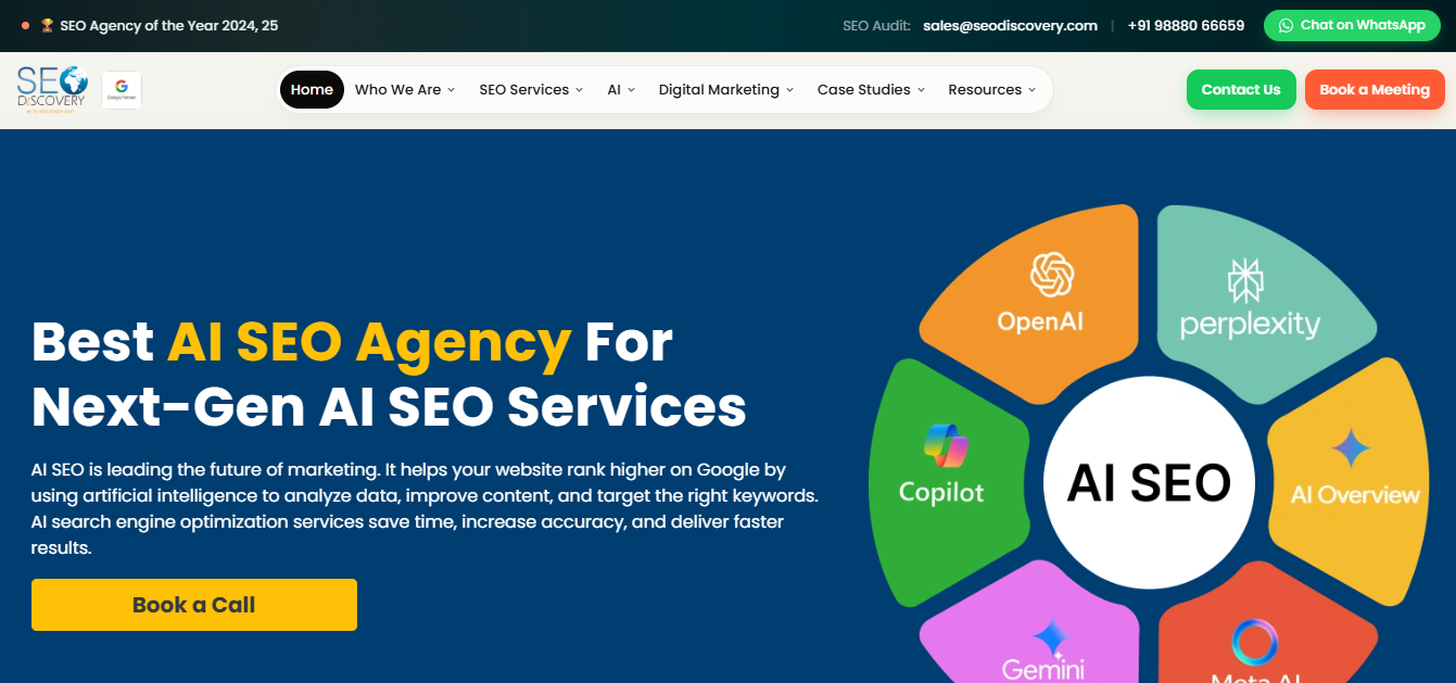 Top 10 Best GEO & AIO Agencies in India for AI Search Optimization in 2026 - 6. SEO Discovery