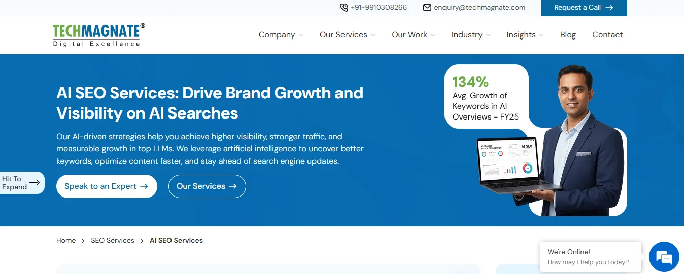 Top 10 Best GEO & AIO Agencies in Mumbai for Higher AI Visibility - 8. Techmagnate