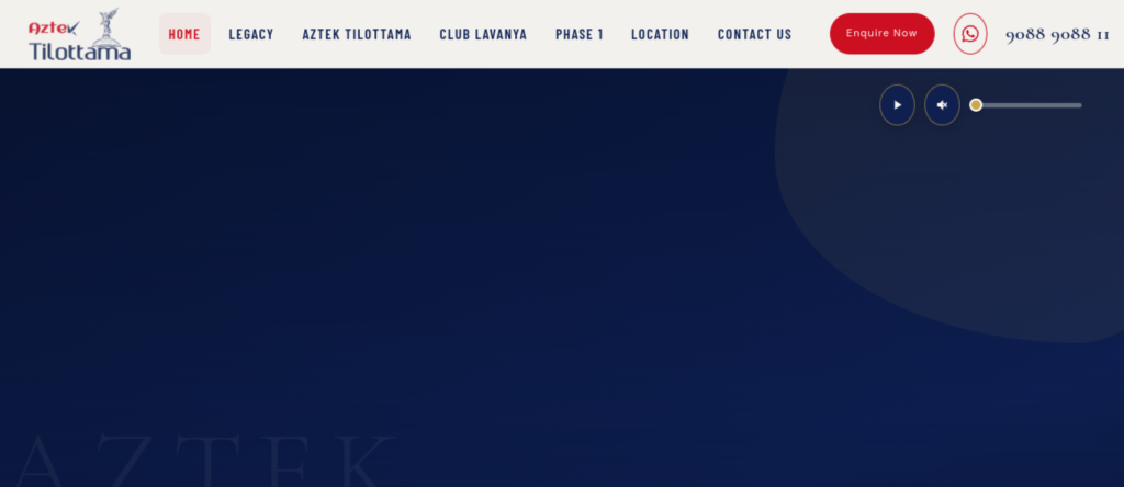 Aztek Tilottama website screenshot