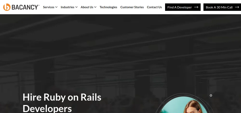 Bacancy Technology website