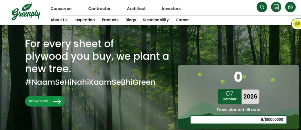 Greenply website screenshot