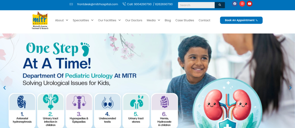 mitrhospital.com website screenshot