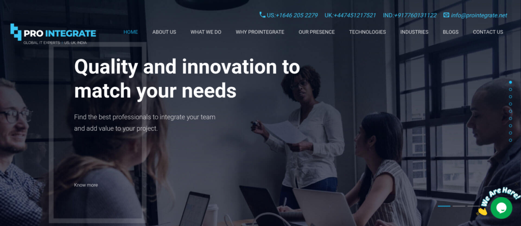 prointegrate.net website screenshot