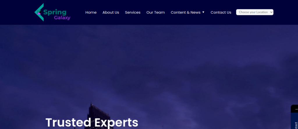 Spring Galaxy website screenshot